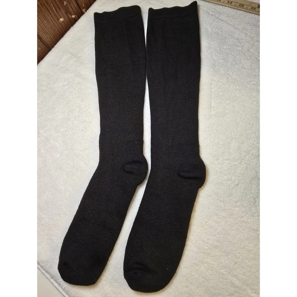 Dr Scholl Men Medium Graduated Compression Socks Black Winter Support Closed Toe